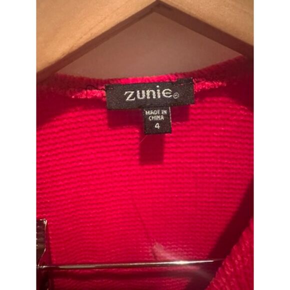 NWOT Zunie Reindeer Tulle Christmas Holiday Red Girl Dress Size 4 - Picture 2 of 10